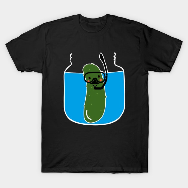 Funny Pickle Diving In A Pickle Jar T-Shirt by DesignArchitect